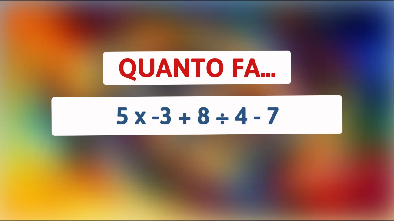 \"Sfida la tua mente: riesci a risolvere questo complesso enigma matematico?\""