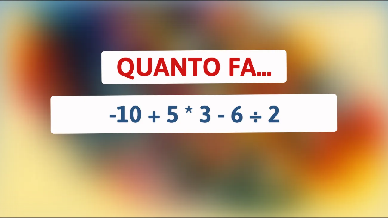 Pensi di essere un genio? Risolvi questo enigma matematico sfidante che pochi riescono a decifrare!"
