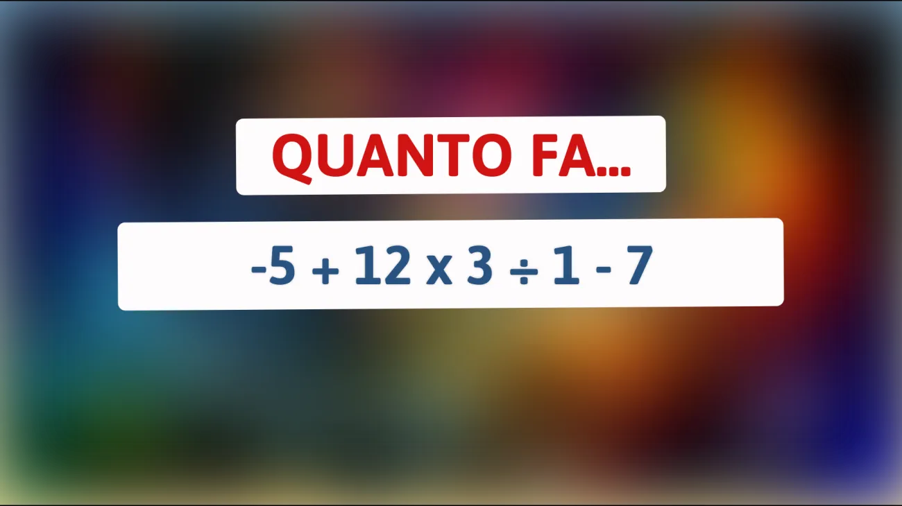 Scopri se sei un vero genio matematico risolvendo questo enigma che solo i più intelligenti possono svelare!"