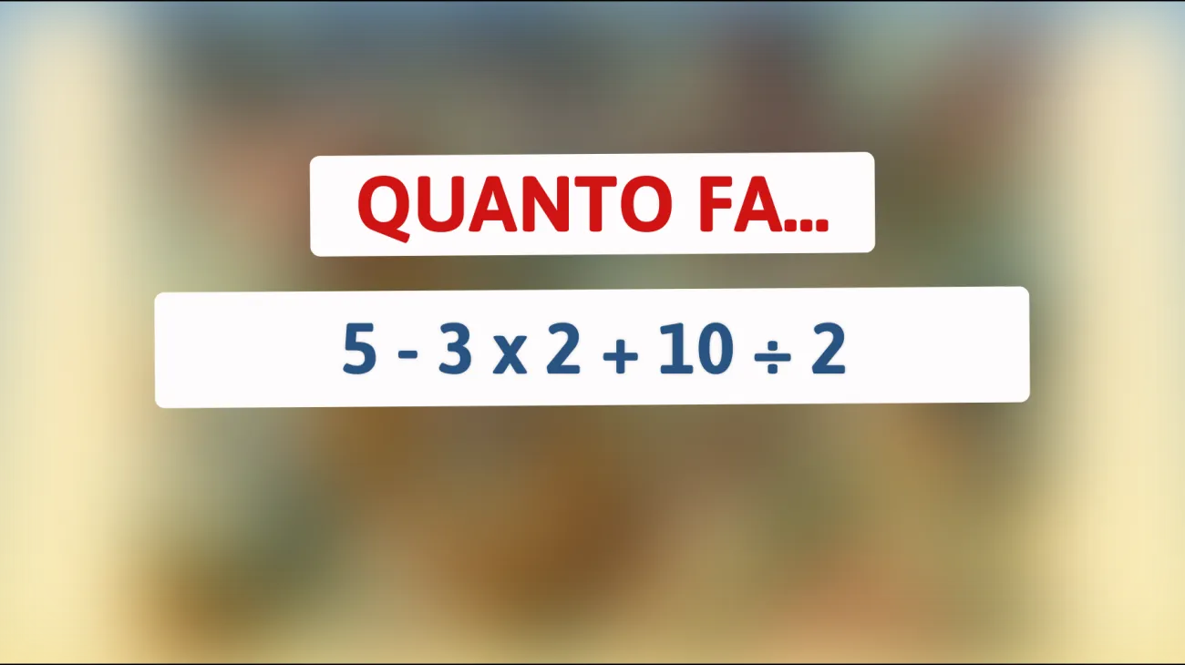 Se risolvi questo indovinello sei ufficialmente un genio! Scopri il risultato che confonde tutti quanti!"
